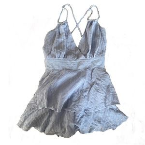 Light Blue Romper NWT